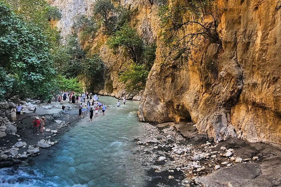 Walk in the icy waters of Saklikent Canyon